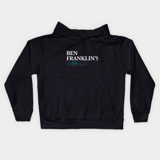 Ben Franklin's World T-shirt #2, dark colors Kids Hoodie